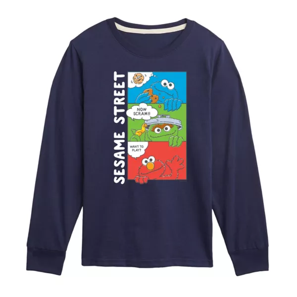Мальчиковая футболка с длинным рукавом Sesame Street в комиксном стиле, размеры 8-20 Licensed Character, синий
Мальчиковая футболка с длинным рукавом Sesame Street в комиксном стиле, размеры 8-20 Licensed Character, синий