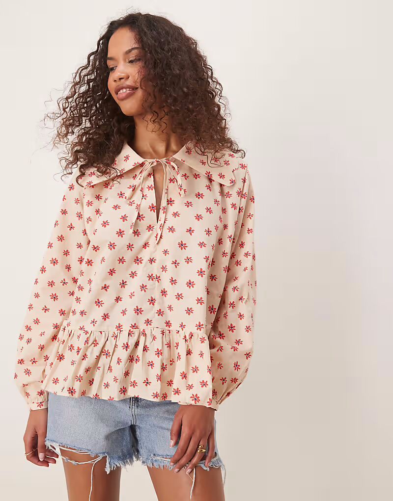 Гламурная блузка с воротником-стойкой и завязкой на шее в цвете ромашки красного цвета Glamorous
Гламурная блузка с воротником-стойкой и завязкой на шее в цвете ромашки красного цвета Glamorous