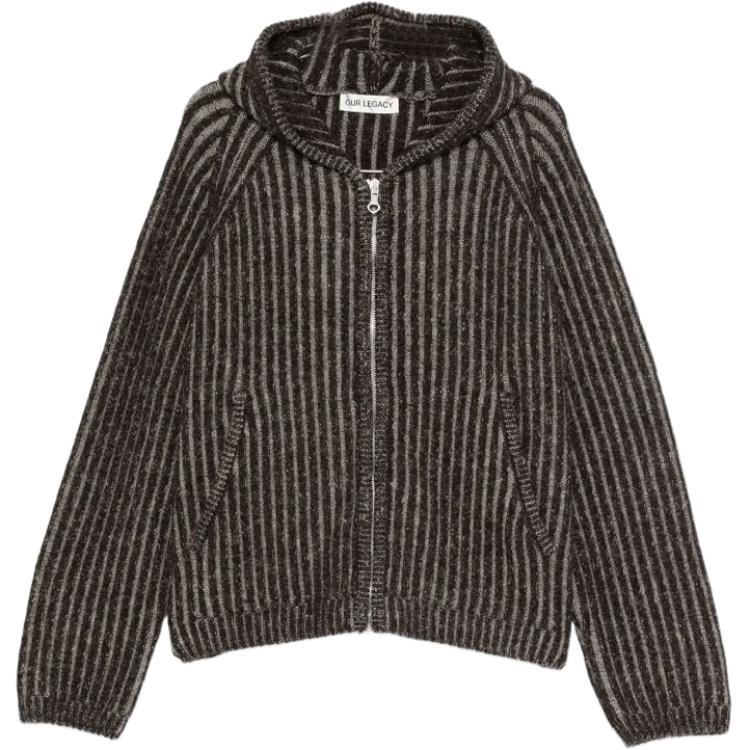 Полосатый кардиган с капюшоном OUR LEGACY, коричневый
Полосатый кардиган с капюшоном OUR LEGACY, коричневый