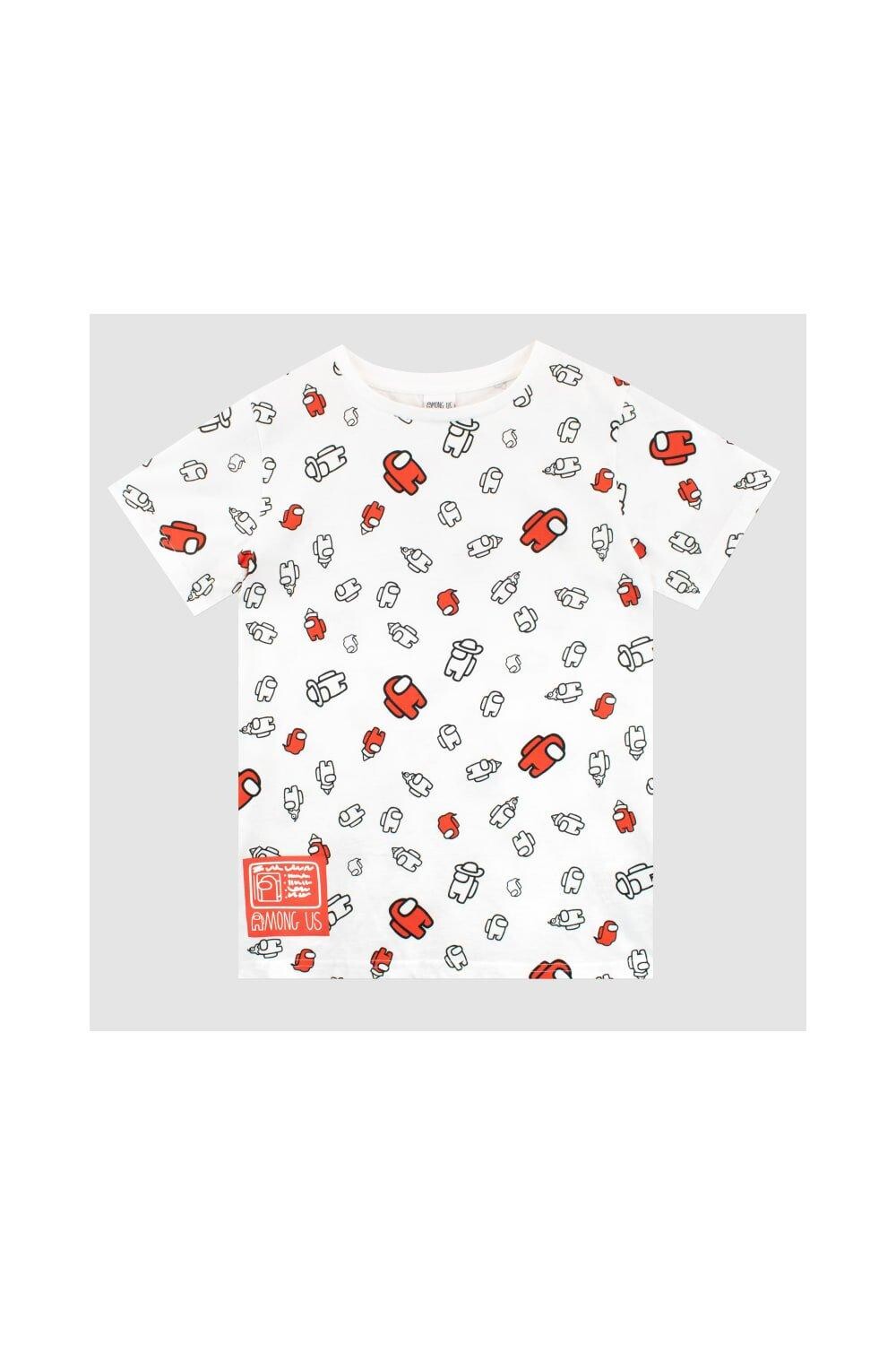 Игровая футболка с принтом по всей поверхности Among Us, белый
Игровая футболка с принтом по всей поверхности Among Us, белый