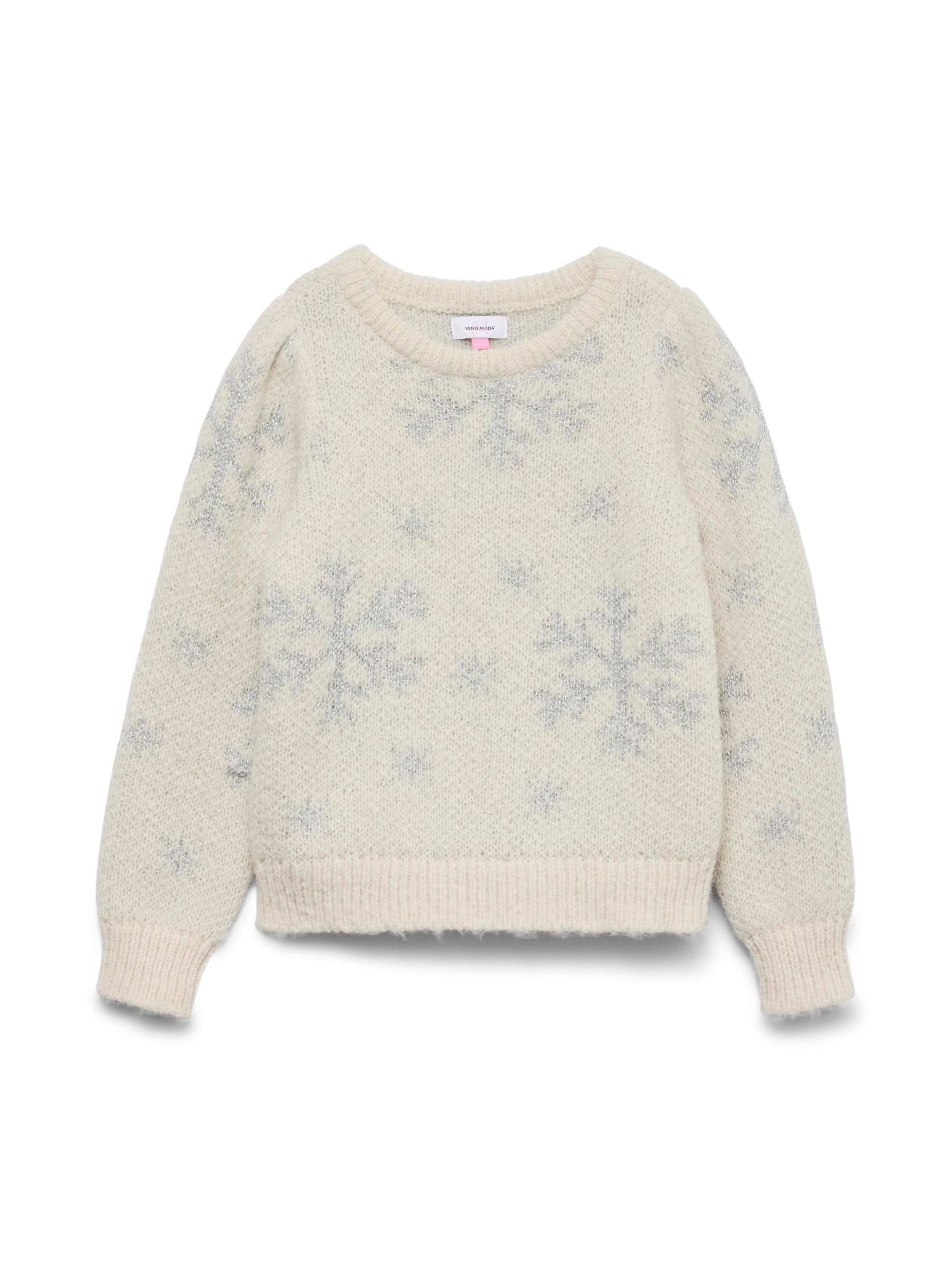Vero Moda Girl Свитер 'VMNew Snowy Frost' в белом цвете из шерсти
Vero Moda Girl Свитер 'VMNew Snowy Frost' в белом цвете из шерсти