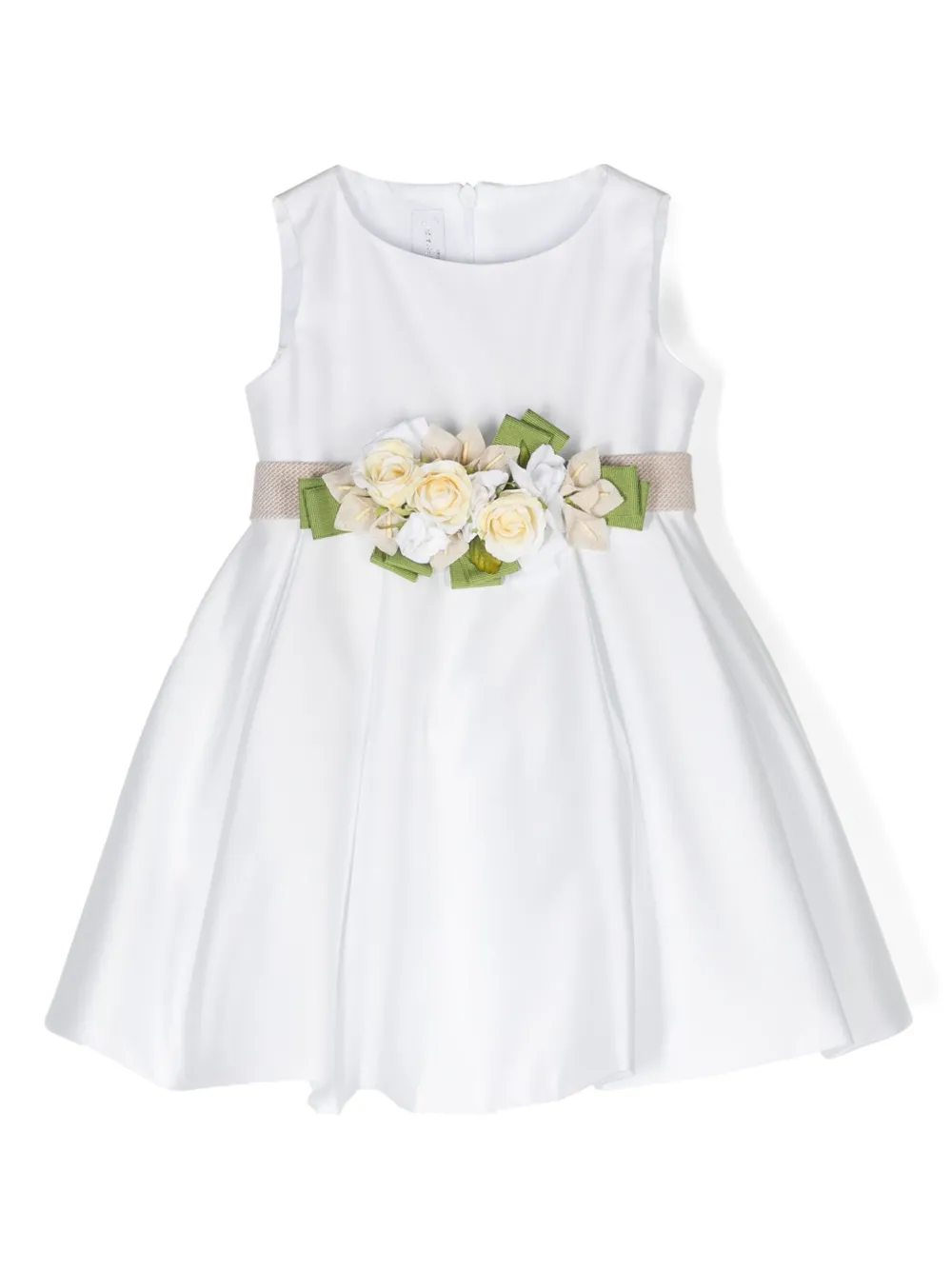 Платье с поясом и цветочной аппликацией Colorichiari, белый
Платье с поясом и цветочной аппликацией Colorichiari, белый