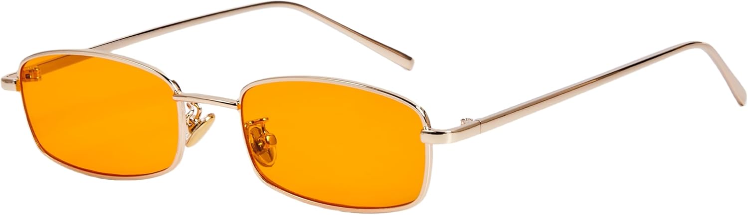 Классические прямоугольные солнцезащитные очки в стиле ретро с тонкой металлической оправой, винтажные прямоугольные солнцезащитные очки конфетных цветов WDZAYXC, Gold/Orange
Классические прямоугольные солнцезащитные очки в стиле ретро с тонкой металлической оправой, винтажные прямоугольные солнцезащитные очки конфетных цветов WDZAYXC, Gold/Orange