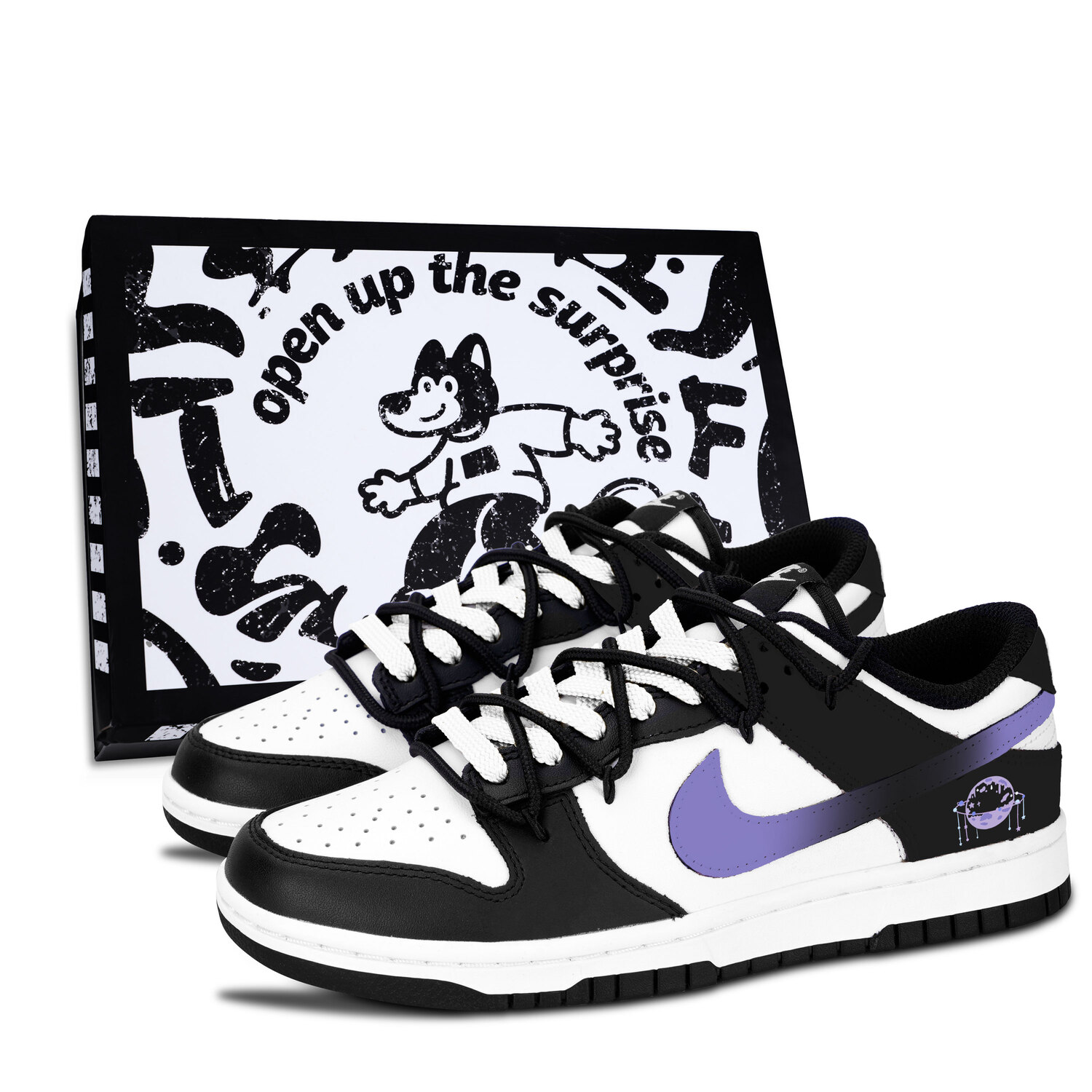 Nike Dunk Black Leather Slip Resistant Abrasion Resistant Low top Kids' Skateboarding Shoes Purple Unisex
Nike Dunk Black Leather Slip Resistant Abrasion Resistant Low top Kids' Skateboarding Shoes Purple Unisex