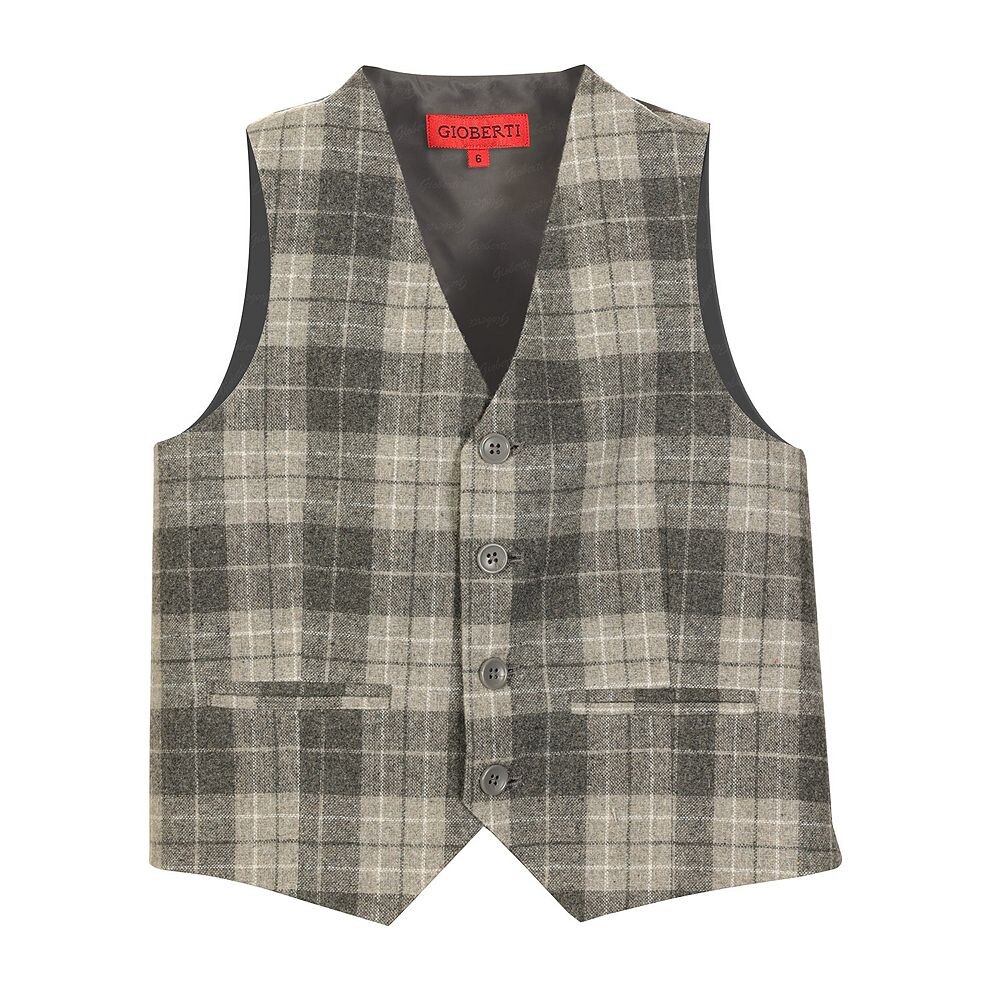 Gioberti Детский твидовый клетчатый жилет для делового костюма, цвет Gray Plaid
Gioberti Детский твидовый клетчатый жилет для делового костюма, цвет Gray Plaid