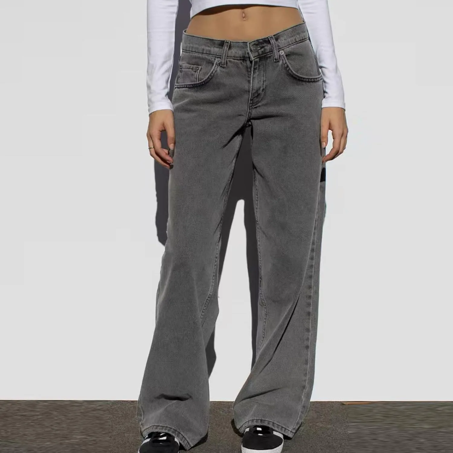 Джинсы High Waisted для женщин, классические мешковатые, прямые NATHGAM
Джинсы High Waisted для женщин, классические мешковатые, прямые NATHGAM
