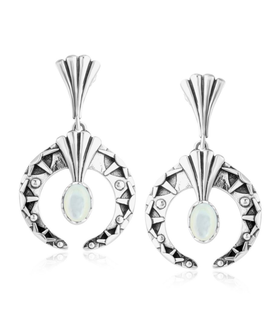 Серьги-подвески Naja из стерлингового серебра с перламутровой вставкой от Фрица Казузе, овальной формы, с драгоценным камнем American West Jewelry, White
Серьги-подвески Naja из стерлингового серебра с перламутровой вставкой от Фрица Казузе, овальной формы, с драгоценным камнем American West Jewelry, White