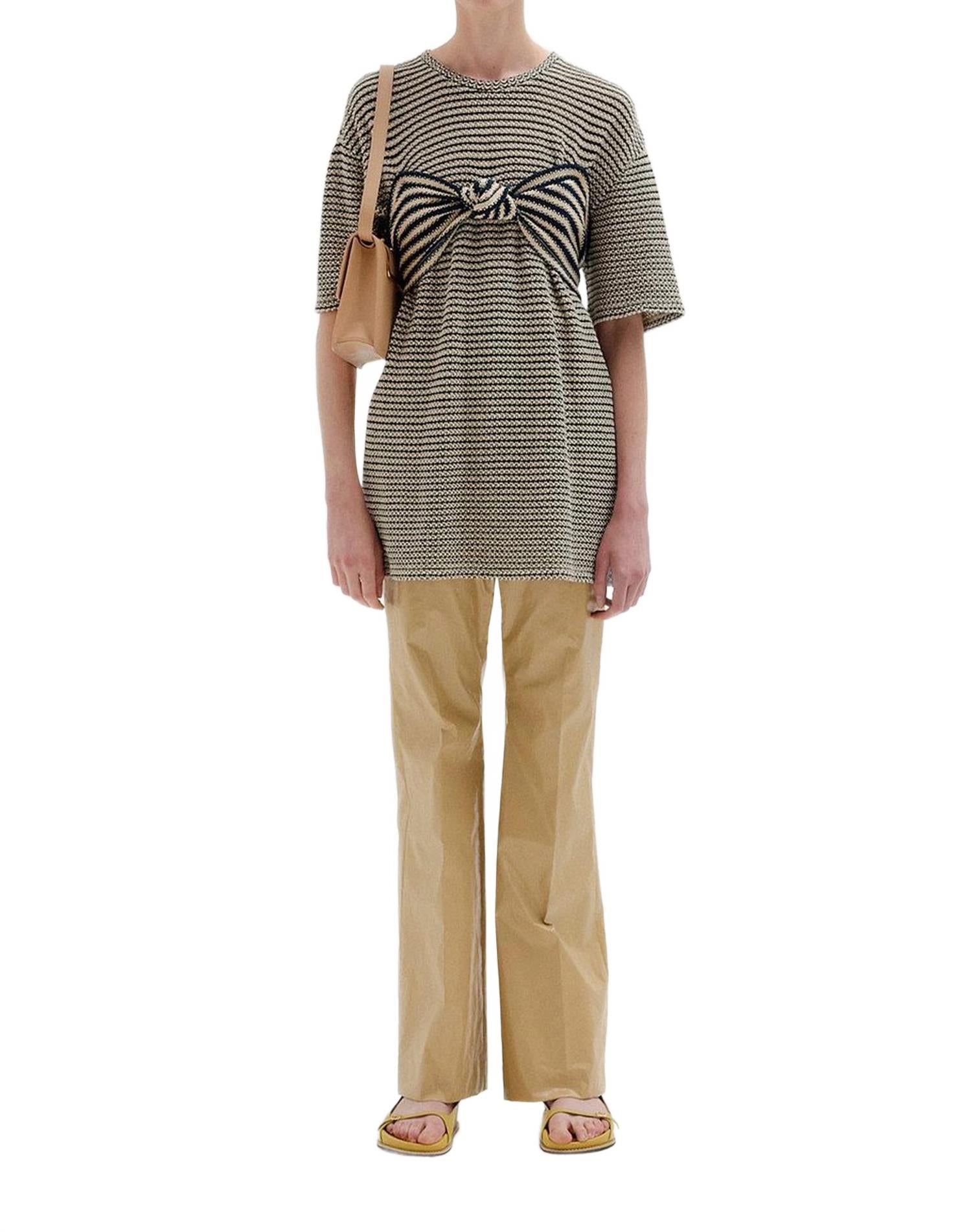 Футболка-бюстье Sin с узлом в полоску "морской волны"/бежевая EENK
Футболка-бюстье Sin с узлом в полоску "морской волны"/бежевая EENK