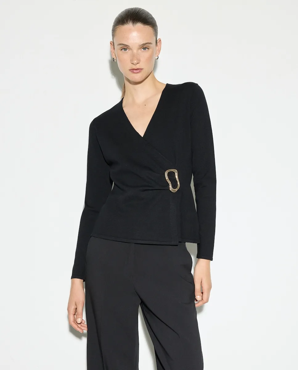 Женский однотонный джемпер с перекрестным узором Woman El Corte Inglés, черный
Женский однотонный джемпер с перекрестным узором Woman El Corte Inglés, черный