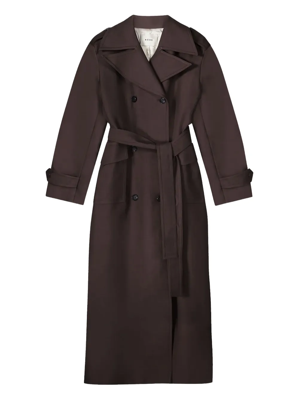 Двубортный тренчкот с поясом «Клэр» Róhe, коричневый
Двубортный тренчкот с поясом «Клэр» Róhe, коричневый