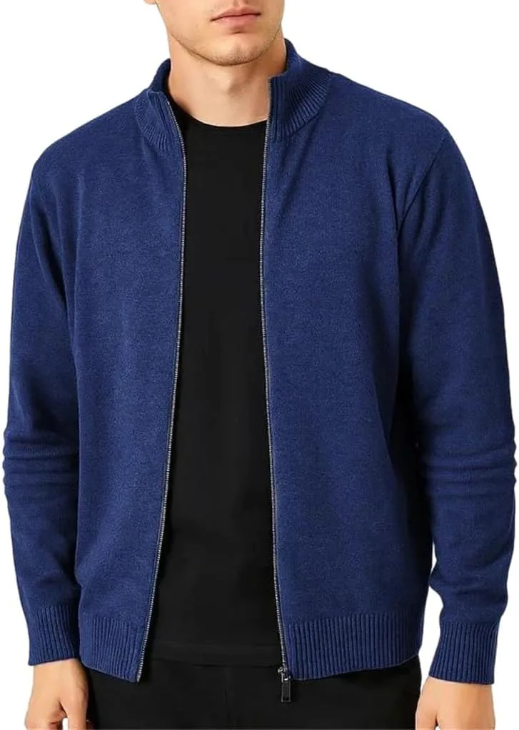 Мужской кардиган на молнии зимний вязаный slim fit с воротником стойкой
Мужской кардиган на молнии зимний вязаный slim fit с воротником стойкой