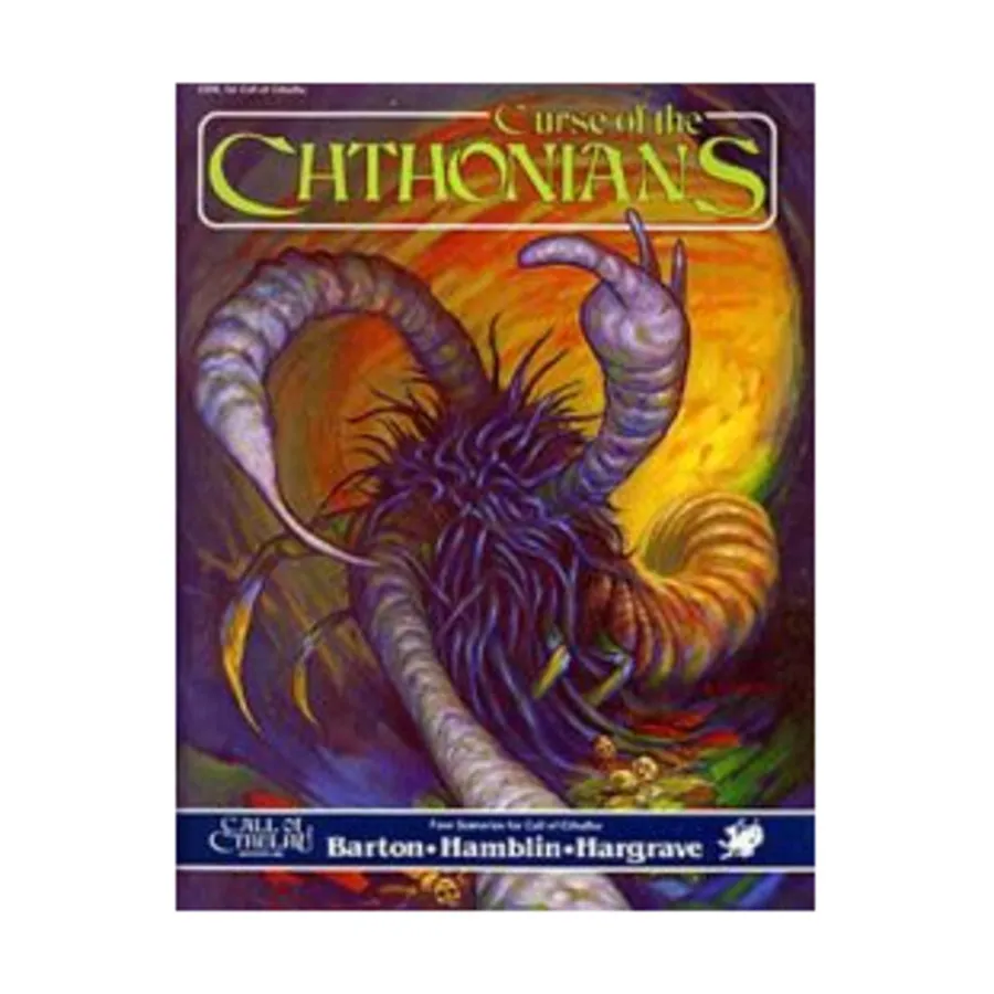 Модуль Curse of the Chthonians (1984 Printing), Call of Cthulhu - Adventures & Modules (Chaosium 1st-5.5 Editions)
Модуль Curse of the Chthonians (1984 Printing), Call of Cthulhu - Adventures & Modules (Chaosium 1st-5.5 Editions)
