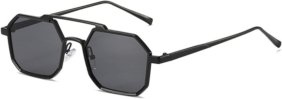 Ретро солнцезащитные очки с двойными перемычками, многоугольные металлические, женские, с защитой от УФ-излучения UV400, мужские солнцезащитные очки HDUBFY, Black Grey
Ретро солнцезащитные очки с двойными перемычками, многоугольные металлические, женские, с защитой от УФ-излучения UV400, мужские солнцезащитные очки HDUBFY, Black Grey