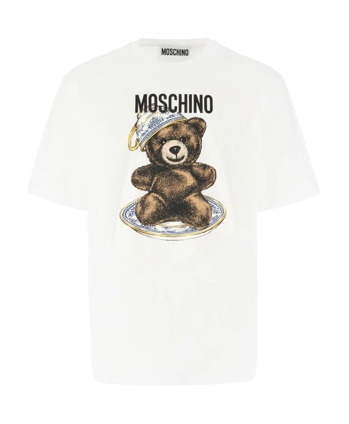 Повседневная хлопковая футболка для мужчин Moschino, белый
Повседневная хлопковая футболка для мужчин Moschino, белый