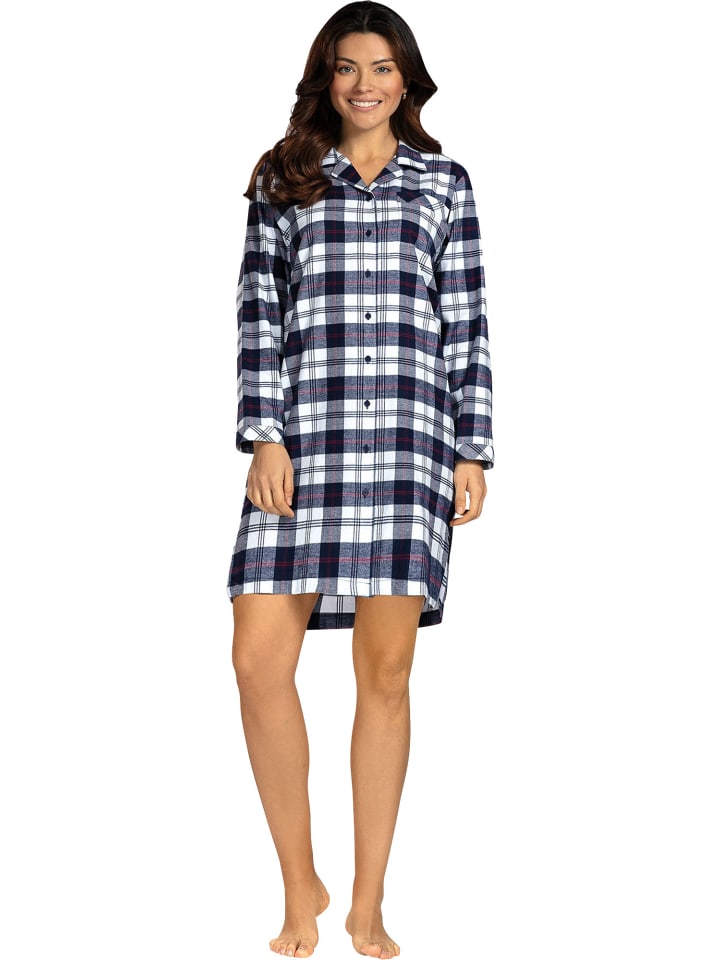 Фланелевая ночная рубашка темно-синего цвета Comtessa
Фланелевая ночная рубашка темно-синего цвета Comtessa