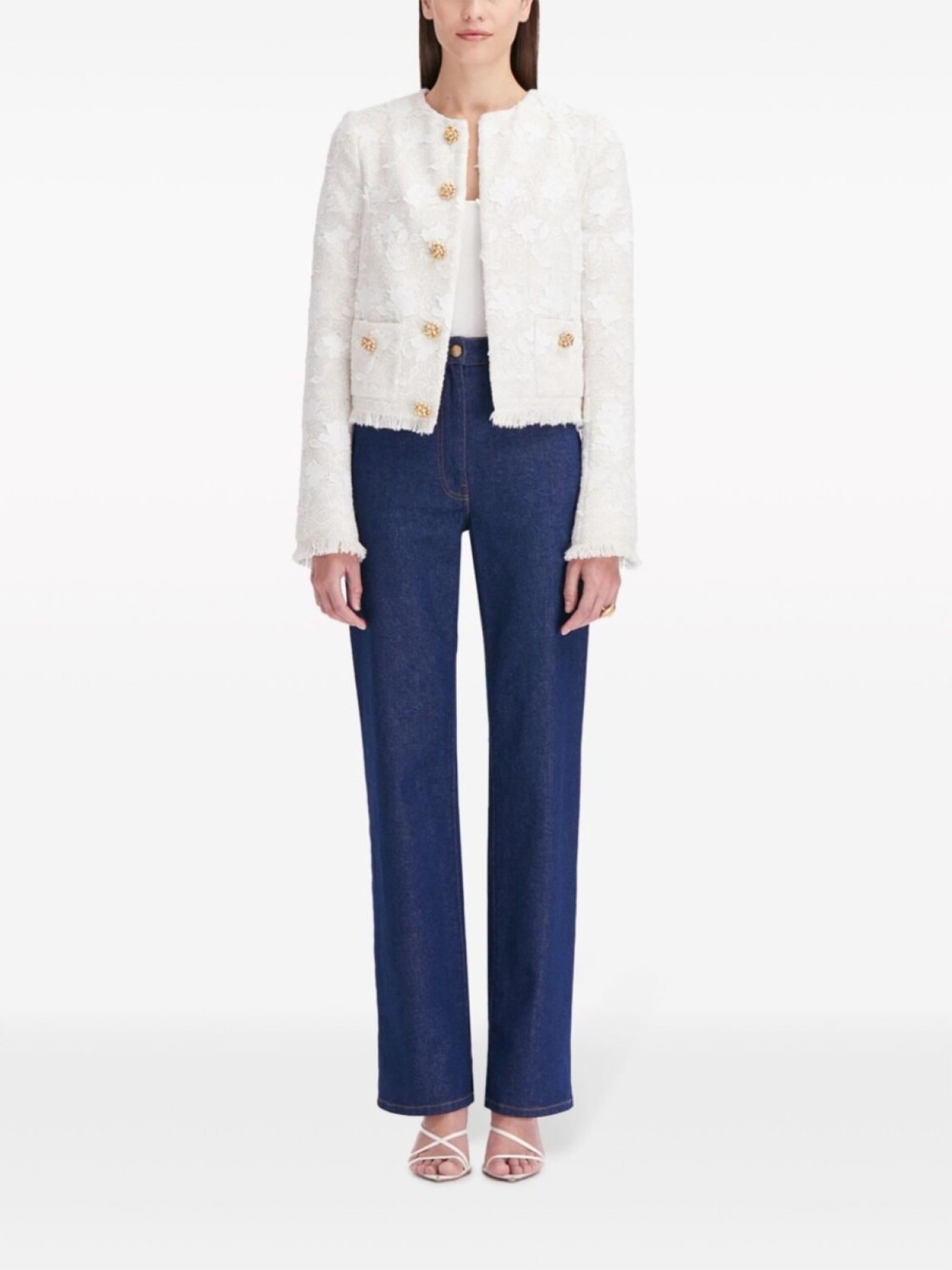 Твидовый жакет с цветочной вышивкой Oscar de la Renta, бежевый
Твидовый жакет с цветочной вышивкой Oscar de la Renta, бежевый