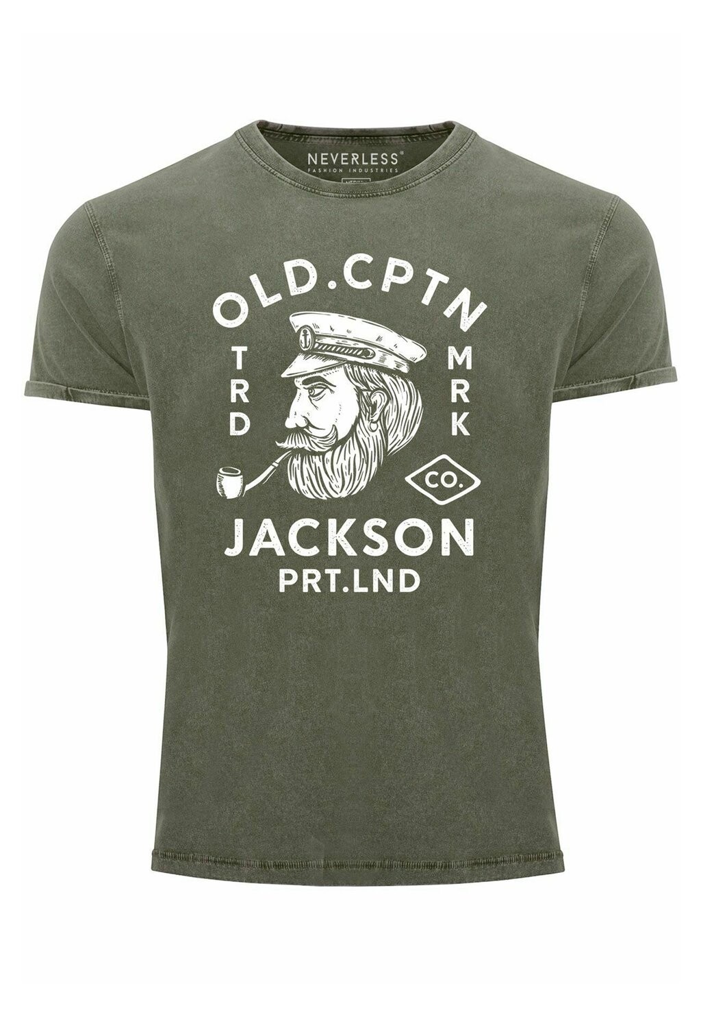 Футболка с принтом VINTAGE KAPITÄN MOTIV AUFDRUCK OLD CPTN JACKSON RET Neverless, оливковый
Футболка с принтом VINTAGE KAPITÄN MOTIV AUFDRUCK OLD CPTN JACKSON RET Neverless, оливковый