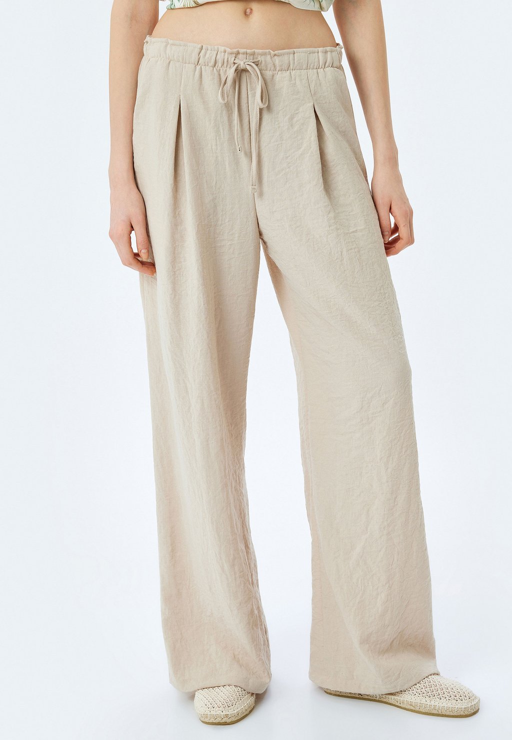 Брюки DRAWSTRING Koton, бежевый 
Брюки DRAWSTRING Koton, бежевый