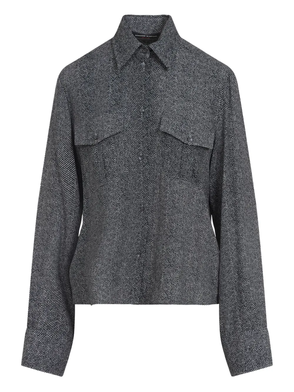 Рубашка с карманом в елочку Ermanno Scervino, серый
Рубашка с карманом в елочку Ermanno Scervino, серый