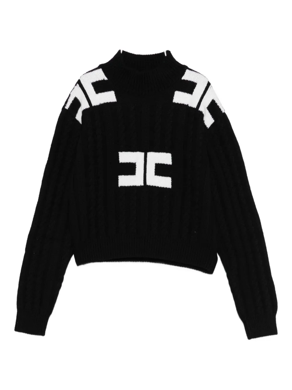 Свитер с логотипом, связанный косами Elisabetta Franchi La Mia Bambina, черный
Свитер с логотипом, связанный косами Elisabetta Franchi La Mia Bambina, черный