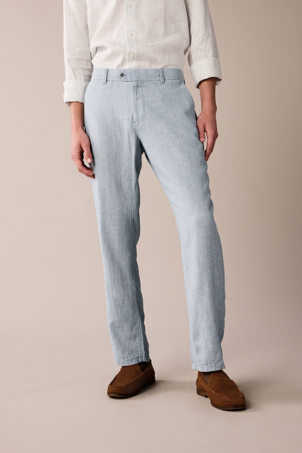 Брюки из фактурного смесового льна Next, синий
Брюки из фактурного смесового льна Next, синий