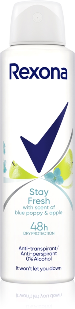 Дезодорант-Спрей с ароматом голубого мака и яблока Rexona, 150 мл
Дезодорант-Спрей с ароматом голубого мака и яблока Rexona, 150 мл