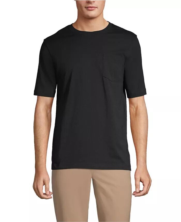 Футболка мужская Tall Super-T с коротким рукавом и карманом Lands' End, черный
Футболка мужская Tall Super-T с коротким рукавом и карманом Lands' End, черный