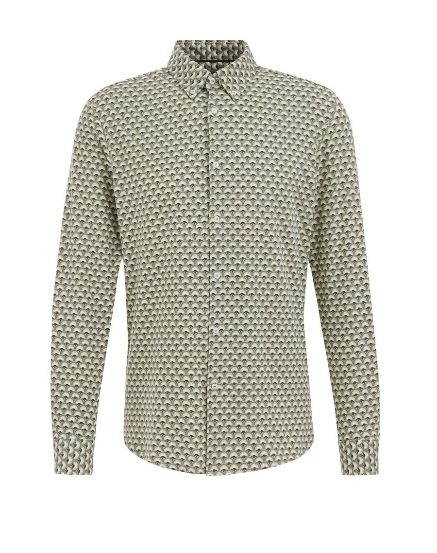 Повседневная рубашка WE Fashion Slim fit Button Up Shirt, зеленый 
Повседневная рубашка WE Fashion Slim fit Button Up Shirt, зеленый