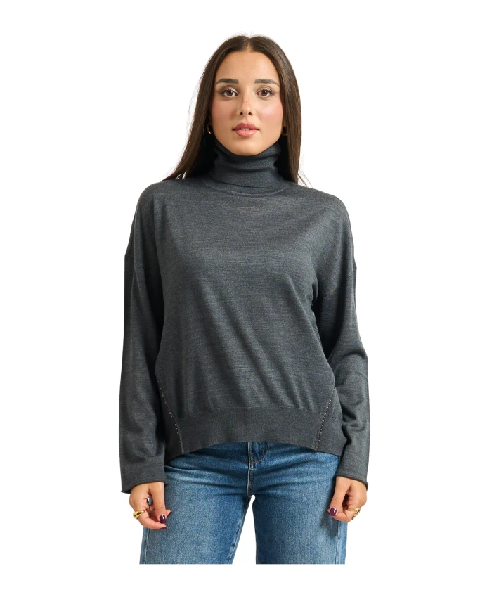 Свитер с высоким воротником Alessia Santi, серый
Свитер с высоким воротником Alessia Santi, серый