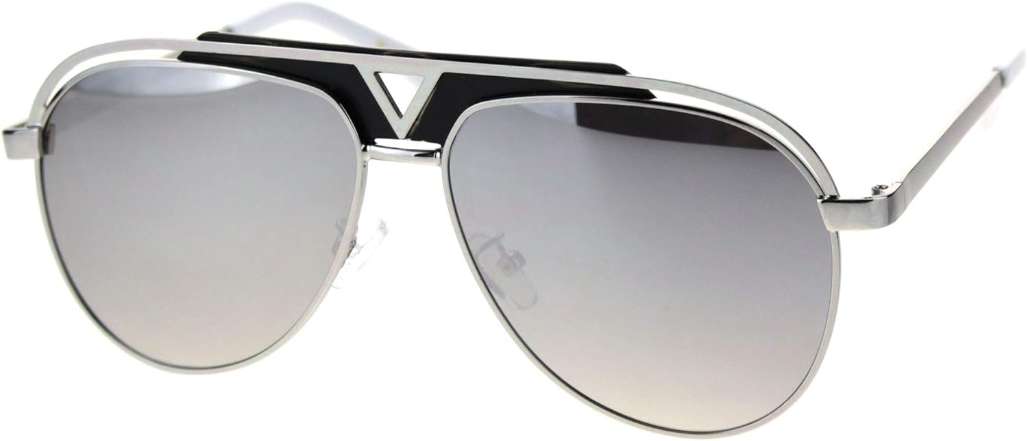 Солнцезащитные очки-авиаторы унисекс, треугольный дизайн, верхняя перемычка, защита от УФ-излучения UV400, серебристый цвет, серебристое зеркало PASTL, Silver (Silver Mirror)
Солнцезащитные очки-авиаторы унисекс, треугольный дизайн, верхняя перемычка, защита от УФ-излучения UV400, серебристый цвет, серебристое зеркало PASTL, Silver (Silver Mirror)