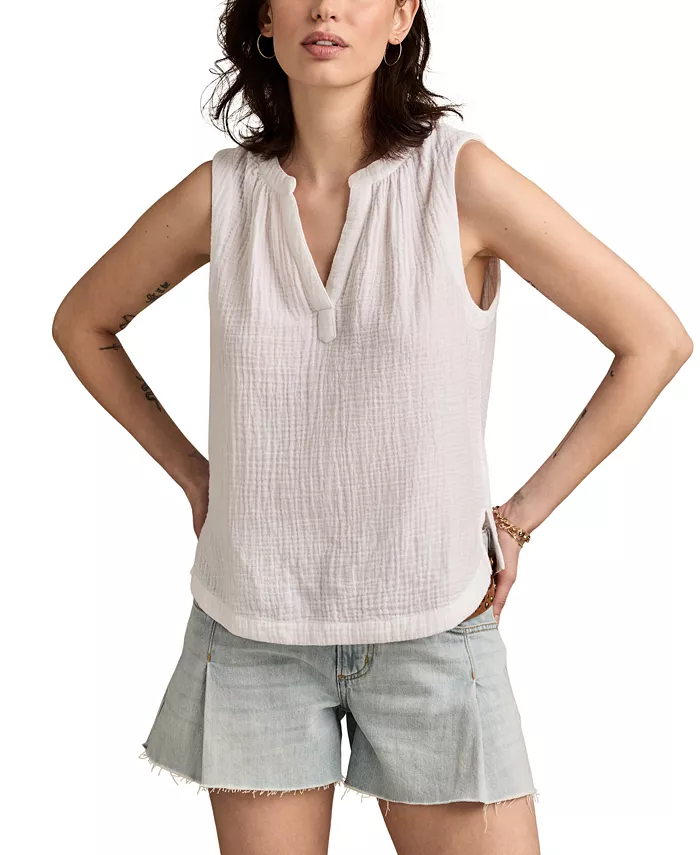 Рубашка-поповер без рукавов Lucky Brand, белый
Рубашка-поповер без рукавов Lucky Brand, белый