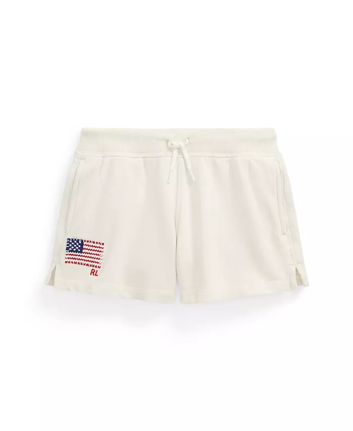 Шорты из френч-терри с аппликацией в виде флага для девочек постарше Polo Ralph Lauren, слоновая кость/кремовый
Шорты из френч-терри с аппликацией в виде флага для девочек постарше Polo Ralph Lauren, слоновая кость/кремовый