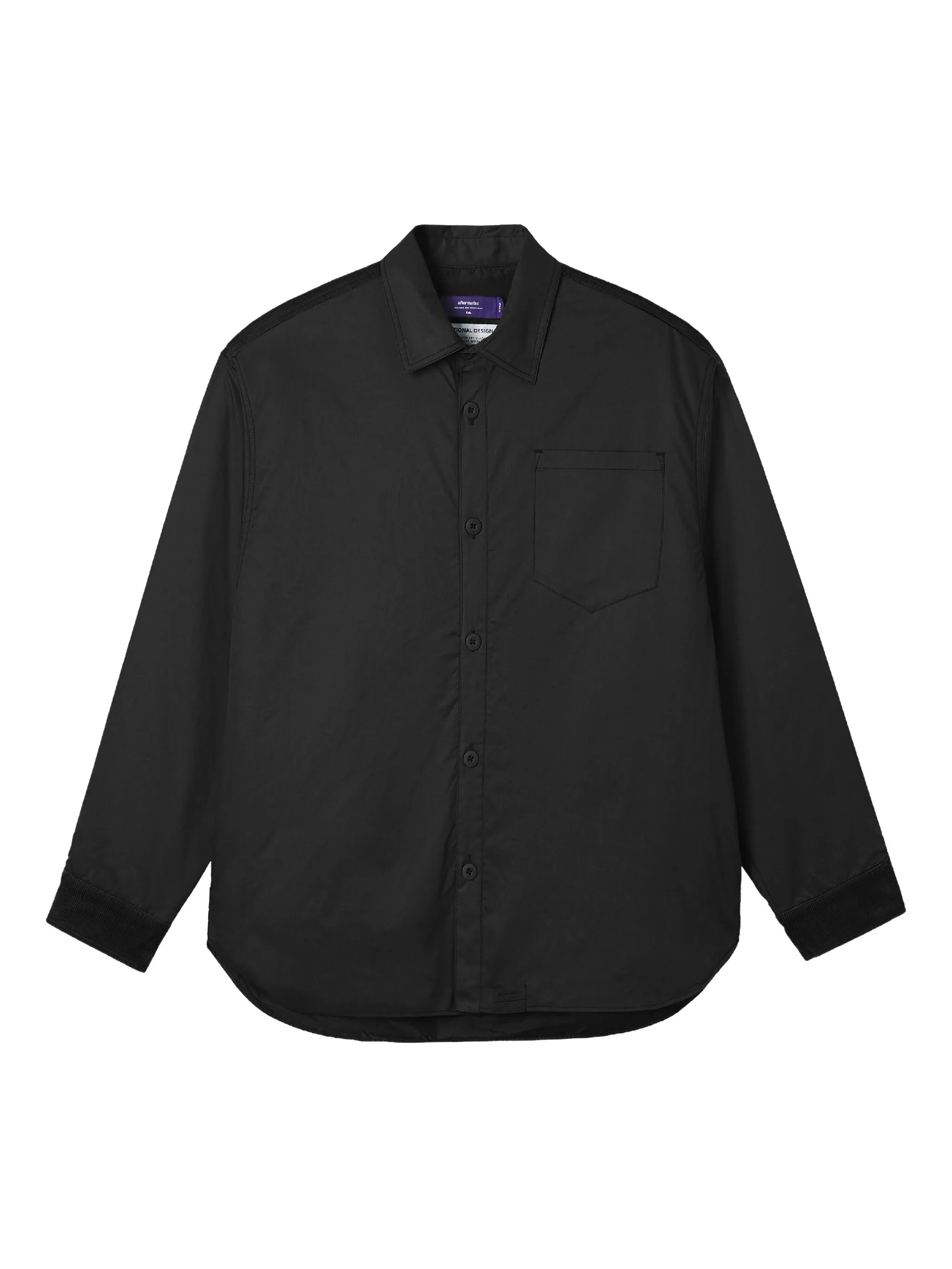 Рубашка с вельветовыми вставками Aftermaths, черный
Рубашка с вельветовыми вставками Aftermaths, черный