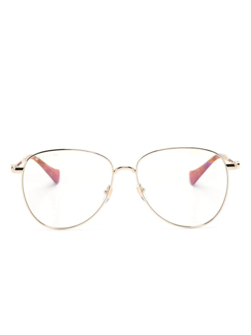 Очки Double G в оправе 'кошачий глаз' с логотипом Gucci Eyewear, золотой
Очки Double G в оправе 'кошачий глаз' с логотипом Gucci Eyewear, золотой