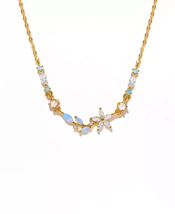 Ожерелье с позолоченным цветком и кристаллами, сияющими отблесками Girls Crew, gold
Ожерелье с позолоченным цветком и кристаллами, сияющими отблесками Girls Crew, gold