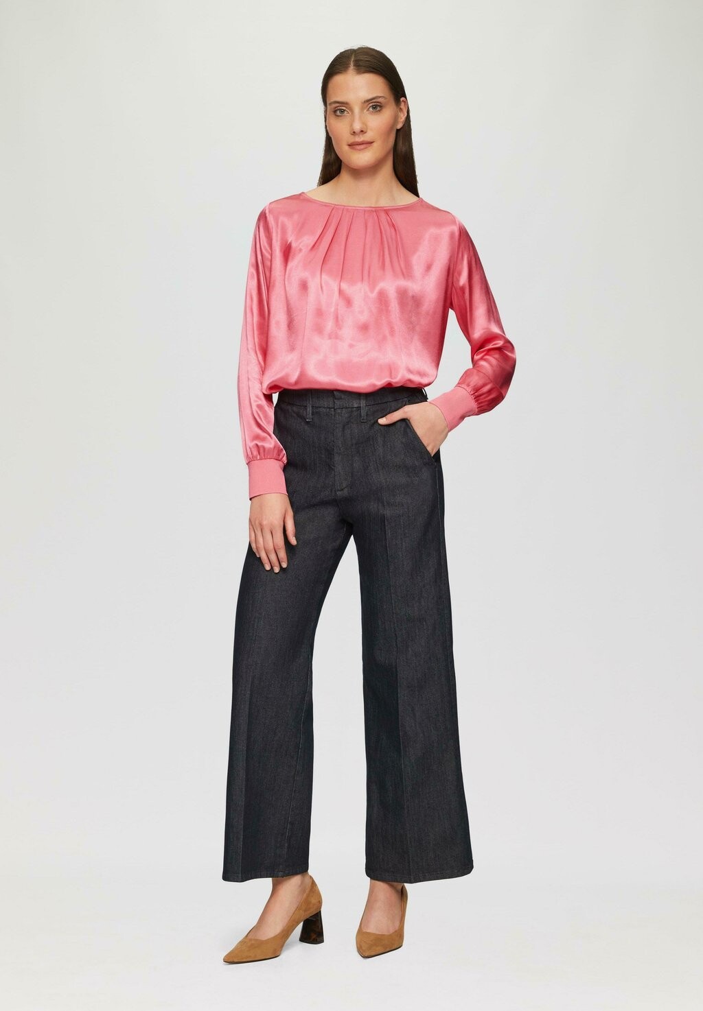 Топ с длинными рукавами MODIEUS s.Oliver BLACK LABEL, сиреневый 
Топ с длинными рукавами MODIEUS s.Oliver BLACK LABEL, сиреневый