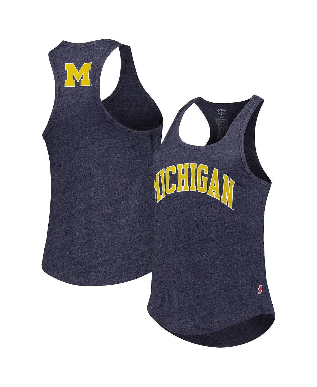 Женская майка Heather Navy Michigan Wolverines Two-Hit Intramural Tri-Blend с овальным вырезом и открытой спиной League Collegiate Wear
Женская майка Heather Navy Michigan Wolverines Two-Hit Intramural Tri-Blend с овальным вырезом и открытой спиной League Collegiate Wear
