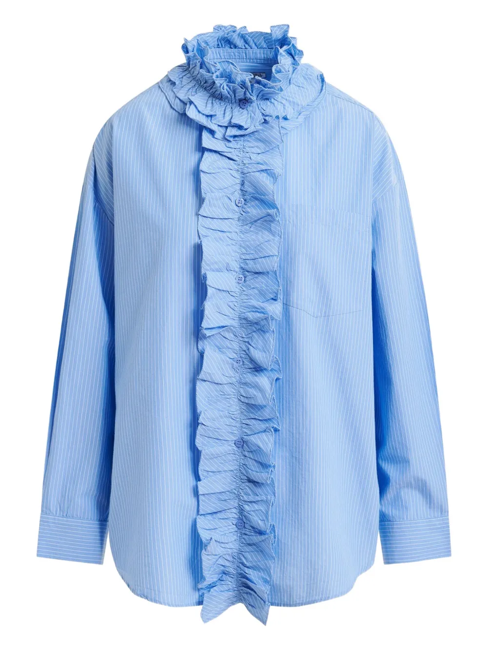 Рубашка в полоску с оборками Essentiel Antwerp, синий
Рубашка в полоску с оборками Essentiel Antwerp, синий