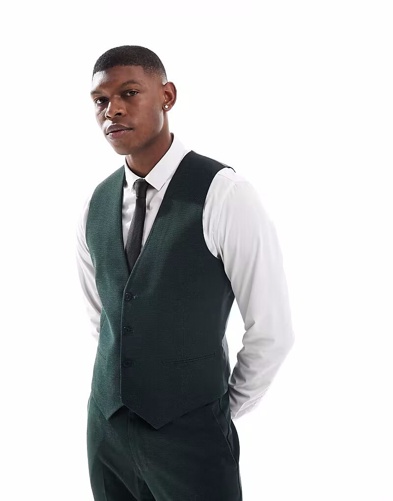 Жилет-скинни для свадьбы зеленого цвета Asos Design
Жилет-скинни для свадьбы зеленого цвета Asos Design