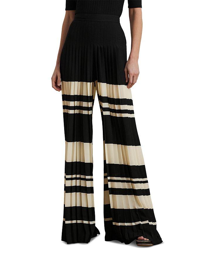 Полосатые плиссированные брюки-клеш из жоржета Ralph Lauren, мультиколор
Полосатые плиссированные брюки-клеш из жоржета Ralph Lauren, мультиколор