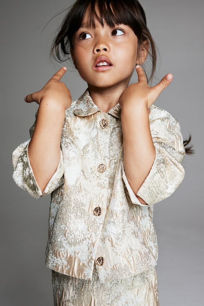 Жаккардовый блейзер H&M, золотой
Жаккардовый блейзер H&M, золотой