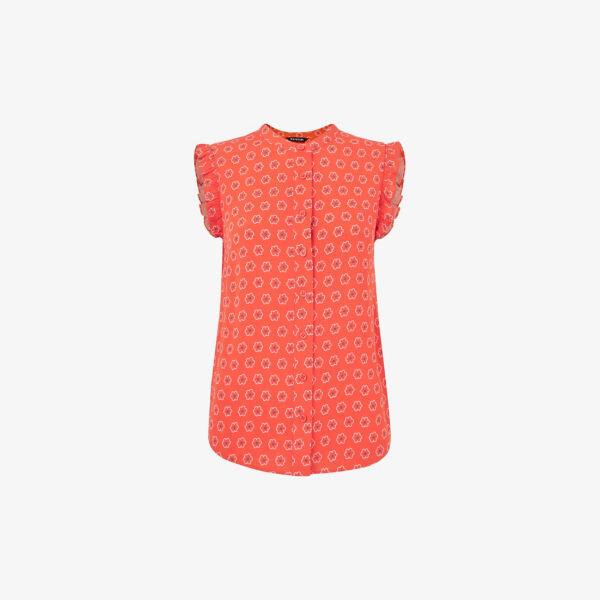 Топ из тканого материала с цветочным принтом и оборками на рукавах Whistles, мультиколор
Топ из тканого материала с цветочным принтом и оборками на рукавах Whistles, мультиколор