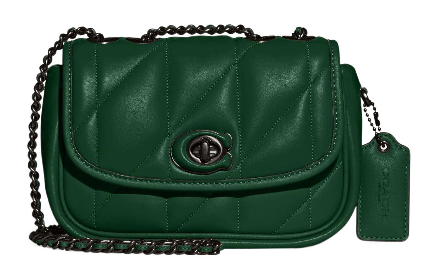 Сумка через плечо из овчины Coach, женская, темно-зеленая
Сумка через плечо из овчины Coach, женская, темно-зеленая