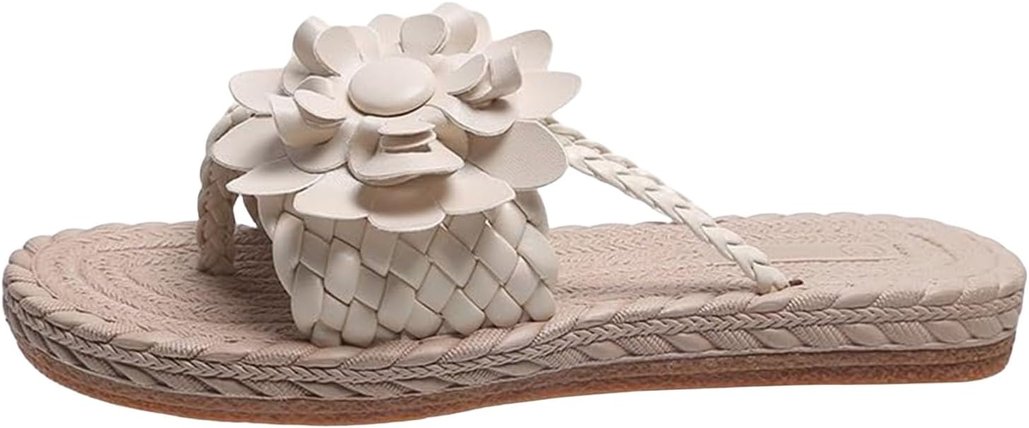 Женские плоские сандалии-шлепанцы, цветочные плетеные сандалии на пляж, удобные шлепанцы без застежки, эспадрильи на подошве, для отпуска и улицы, мягкие летние плоские шлепанцы Generic, бежевый
Женские плоские сандалии-шлепанцы, цветочные плетеные сандалии на пляж, удобные шлепанцы без застежки, эспадрильи на подошве, для отпуска и улицы, мягкие летние плоские шлепанцы Generic, бежевый