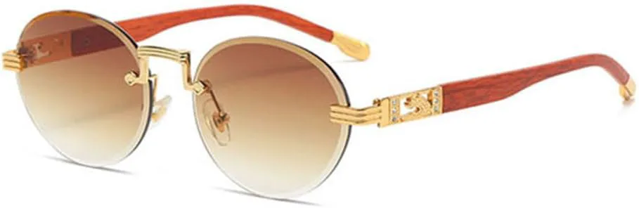 Солнцезащитные очки LVTFCO маленькие круглые без оправы из металла для мужчин, винтажные солнцезащитные очки без оправы с кристаллами для женщин, C06-brown
Солнцезащитные очки LVTFCO маленькие круглые без оправы из металла для мужчин, винтажные солнцезащитные очки без оправы с кристаллами для женщин, C06-brown