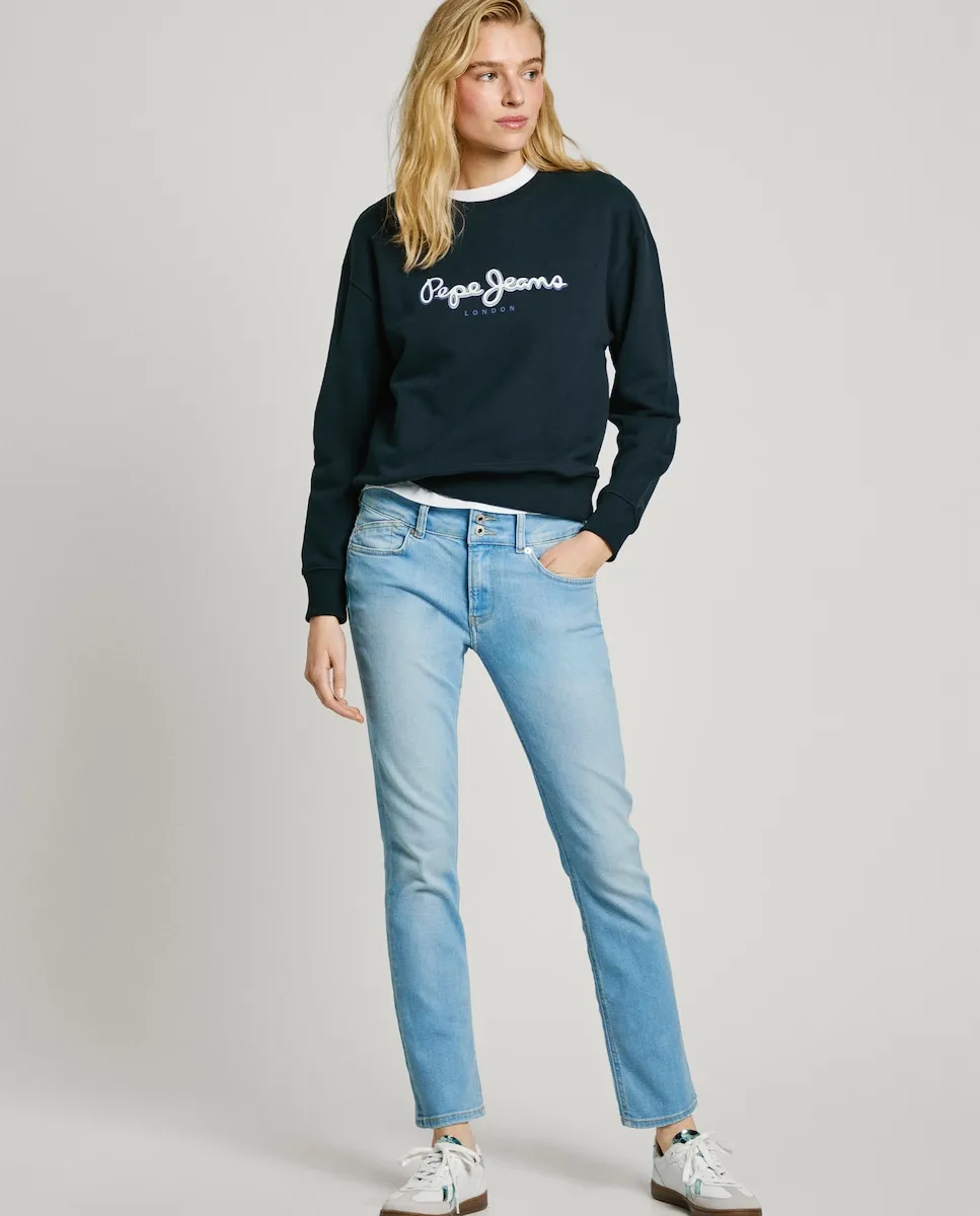 Женские джинсы New Brooke прямого кроя с низкой посадкой и эффектом потертости Pepe Jeans, синий
Женские джинсы New Brooke прямого кроя с низкой посадкой и эффектом потертости Pepe Jeans, синий
