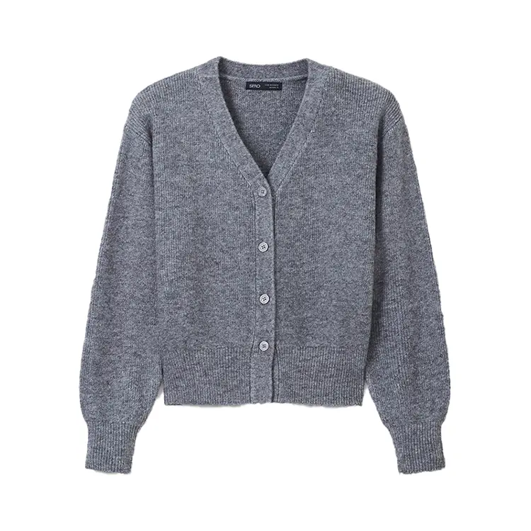 Кардиган женский V-образный вырез умеренный SPAO, charcoal серый
Кардиган женский V-образный вырез умеренный SPAO, charcoal серый