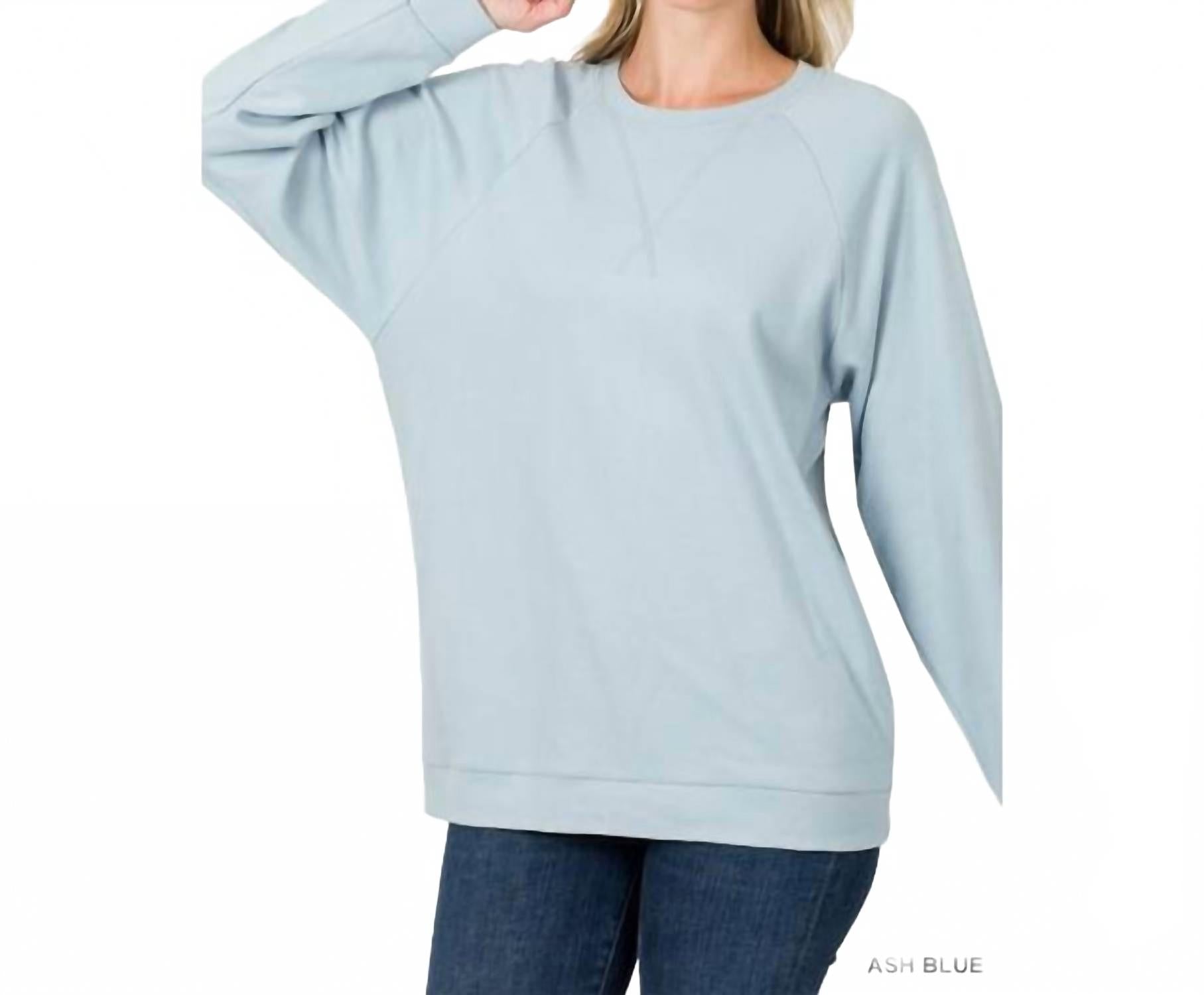 Супермягкий свитшот с длинным рукавом в светло-голубом цвете ZENANA
Супермягкий свитшот с длинным рукавом в светло-голубом цвете ZENANA