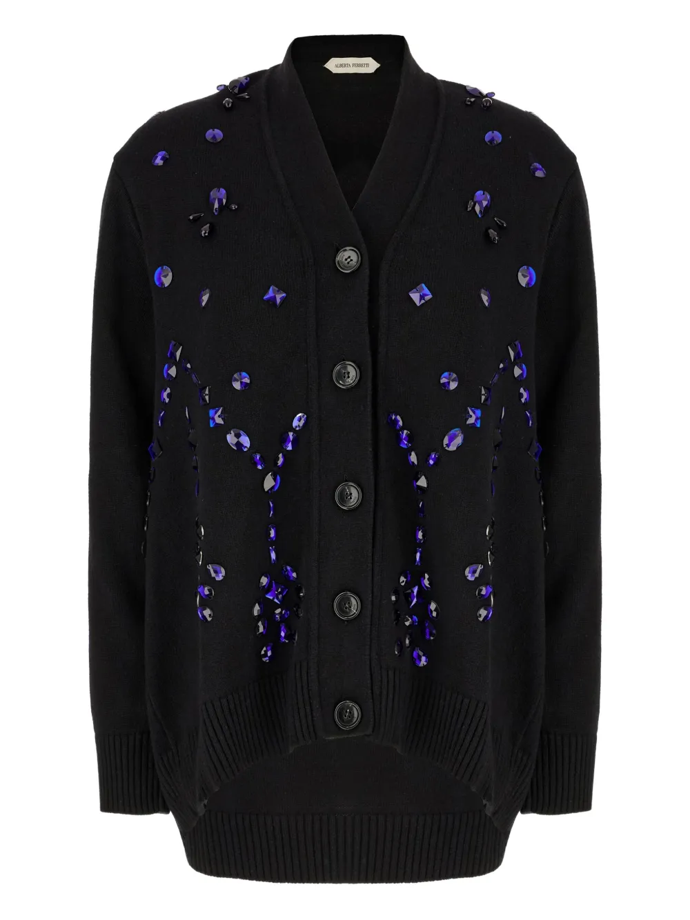 Кардиган, украшенный кристаллами Alberta Ferretti, черный
Кардиган, украшенный кристаллами Alberta Ferretti, черный