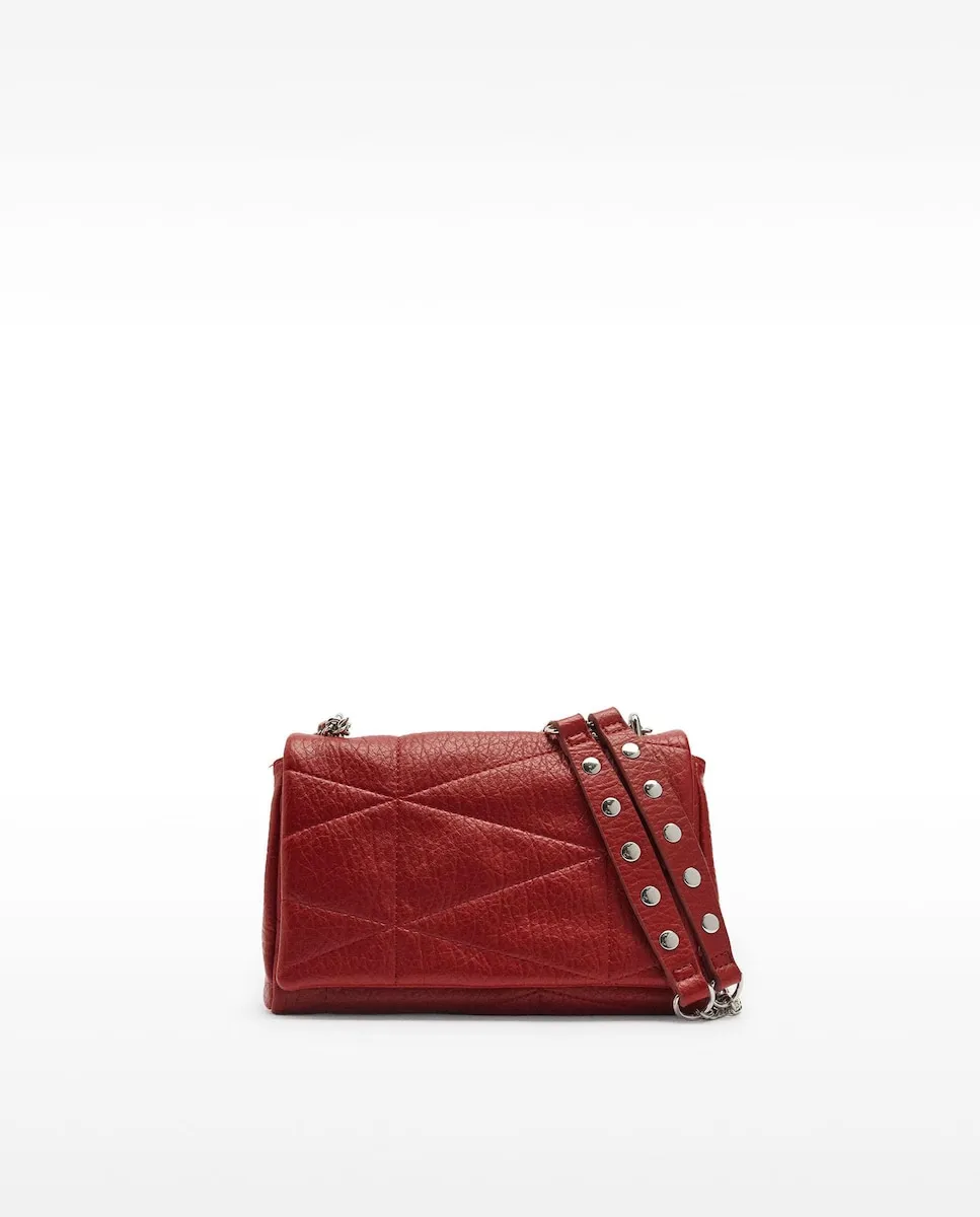 Мягкий многофункциональный плечевой мешочек с декоративными заклепками и магнитной застежкой Parfois, красный
Мягкий многофункциональный плечевой мешочек с декоративными заклепками и магнитной застежкой Parfois, красный